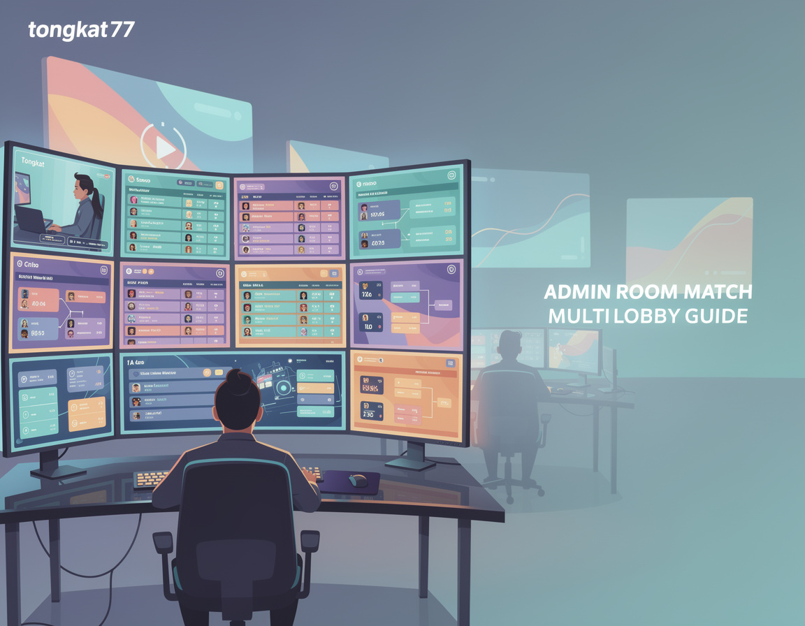 Ilustrasi panduan admin room match multi-lobby untuk turnamen game online tongkat77